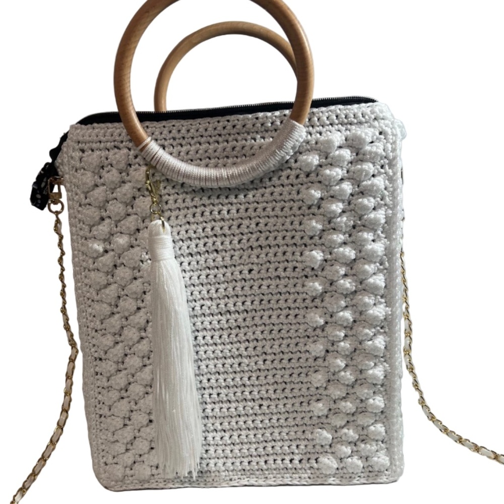 Handcrafted Trapezoid Women's Handbag